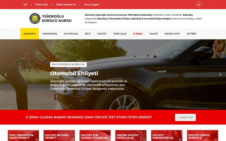 Yiğenoğlu Sürücü Kursu web sitesi – bakirkoyehliyet.com