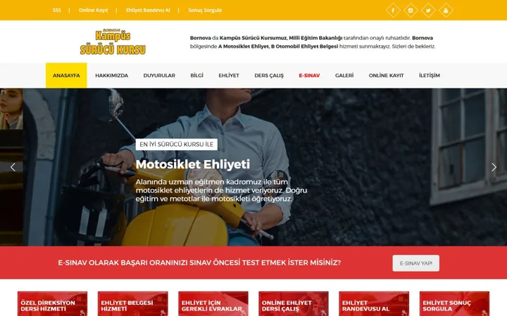 Bornova Kampüs Sürücü Kursu web sitesi – bornovakampussurucu.com