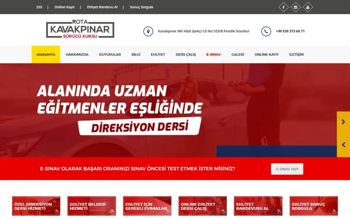 Kavakpınar Rota Sürücü Kursu web sitesi – kavakpinarsurucukursu.com.tr