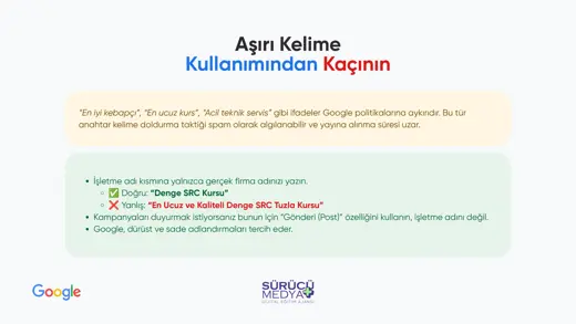 Google Haritalar’da İşletmem Neden Görünmüyor? Doğrulama Rehberi – kurulum sunumu sayfa 36