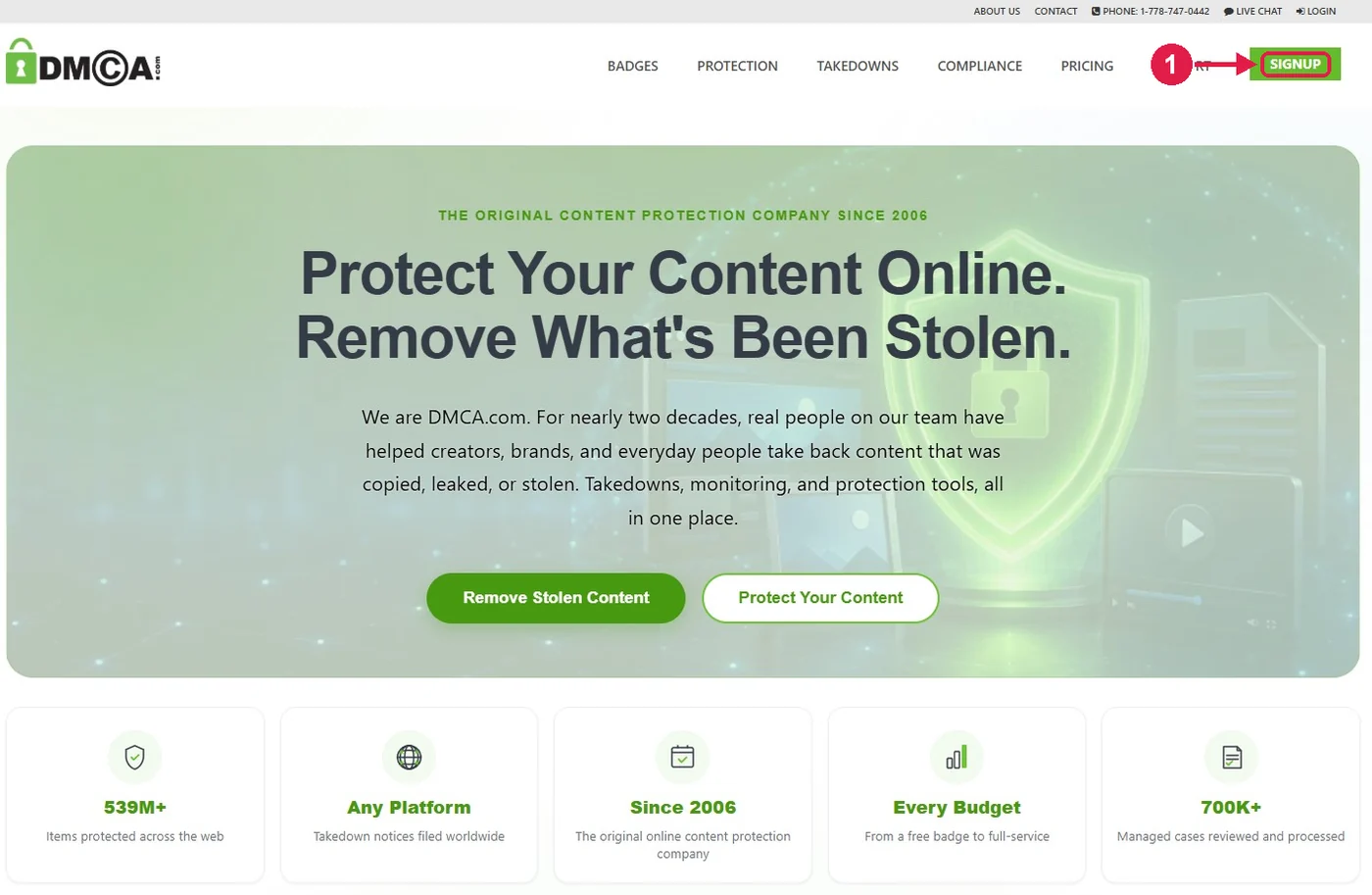 SRC Kursu için DMCA kurulumu, adım 2 – Kayıt olun