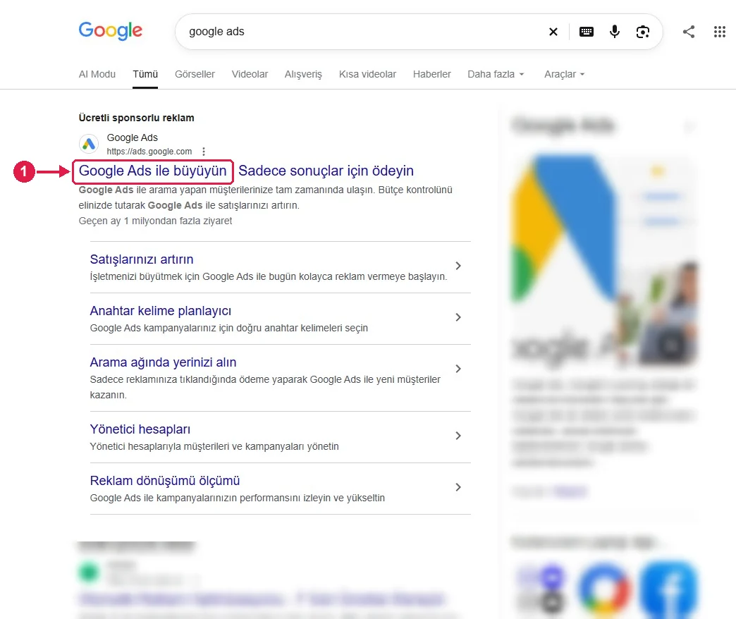 SRC Kursu için Google Ads kurulumu, adım 1 – Google Ads’i açın