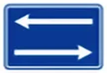 İki yönlü yol (yatay oklu) levhası (B-52b)