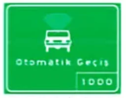 Başüstü şerit seçimi levhası (otomatik geçiş) levhası