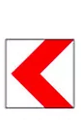 Tehlikeli viraj yön levhası (tek ok) levhası (T-33a)