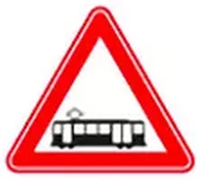 Tramvay hattı ile oluşan kavşak levhası (T-39)