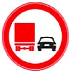 Yük taşıtlarının öndeki taşıtı geçmesi yasaktır levhası (TT-28)