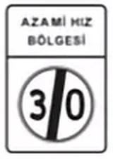 Azami hız bölgesi sonu levhası (TT-33b)