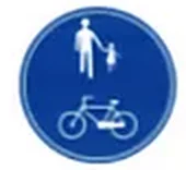 Yayalar ve bisikletliler tarafından kullanılabilen yol levhası (TT-44a)
