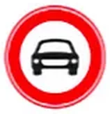 Motosiklet hariç motorlu taşıt trafiğine kapalı yol levhası (TT-6)