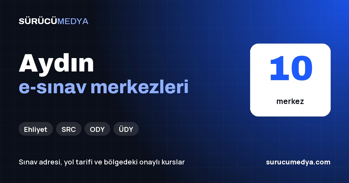 Aydın e-sınav merkezleri paylaşım görseli