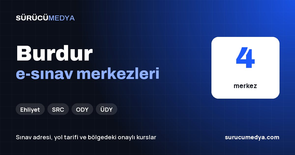 Burdur e-sınav merkezleri paylaşım görseli