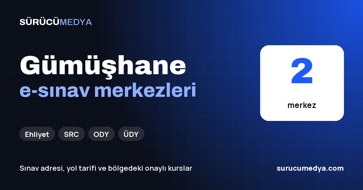 Gümüşhane e-sınav merkezleri paylaşım görseli