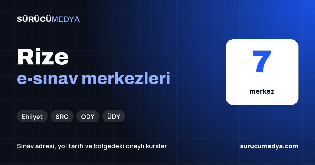 Rize e-sınav merkezleri paylaşım görseli