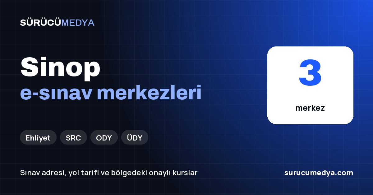 Sinop e-sınav merkezleri paylaşım görseli