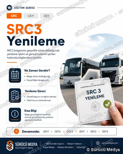 Sürücü Medya sosyal medya post tasarımı – SRC · ODY · psikoteknik bilgilendirme