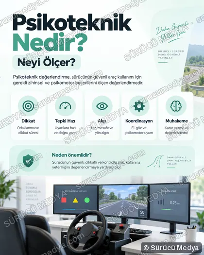 Sürücü Medya sosyal medya post tasarımı – SRC · ODY · psikoteknik bilgilendirme