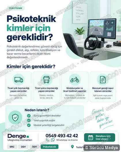 Sürücü Medya sosyal medya post tasarımı – SRC · ODY · psikoteknik bilgilendirme