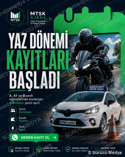 Sürücü Medya sosyal medya post tasarımı – Kayıt dönemi & kampanya