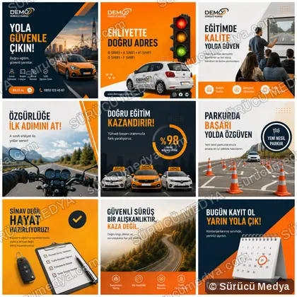 Sürücü Medya sosyal medya post tasarımı – Tema setleri