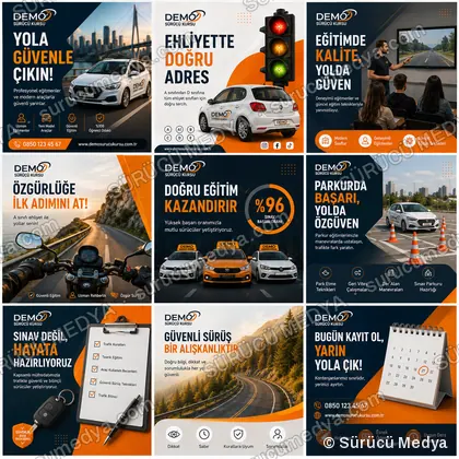 Sürücü Medya sosyal medya post tasarımı – Tema setleri