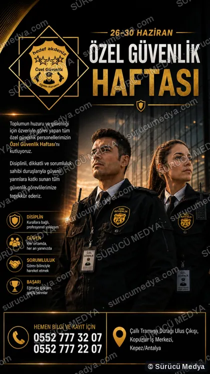 Sürücü Medya sosyal medya post tasarımı – Özel güvenlik kursu