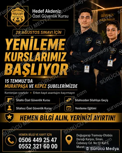 Sürücü Medya sosyal medya post tasarımı – Özel güvenlik kursu
