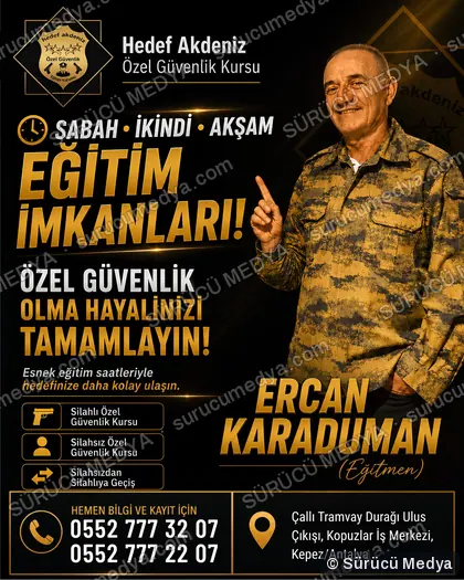 Sürücü Medya sosyal medya post tasarımı – Özel güvenlik kursu