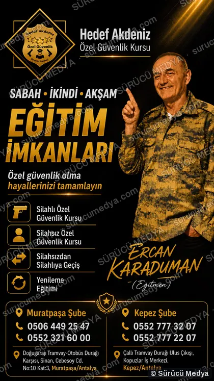 Sürücü Medya sosyal medya post tasarımı – Özel güvenlik kursu