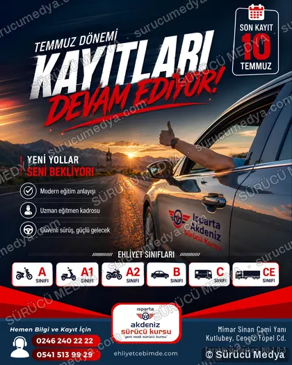 Sürücü Medya sosyal medya post tasarımı – Kayıt dönemi & kampanya