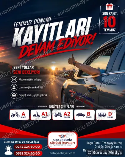 Sürücü Medya sosyal medya post tasarımı – Kayıt dönemi & kampanya