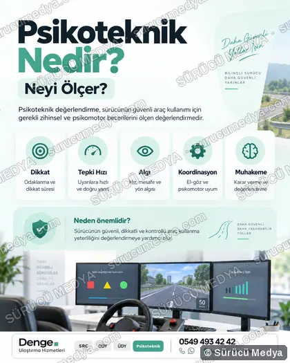 Sürücü Medya sosyal medya post tasarımı – SRC · ODY · psikoteknik bilgilendirme