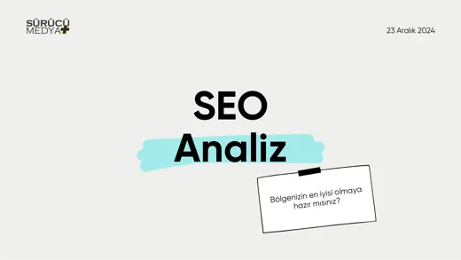 SEO analiz sunumu · bölüm kapakları – sayfa 1