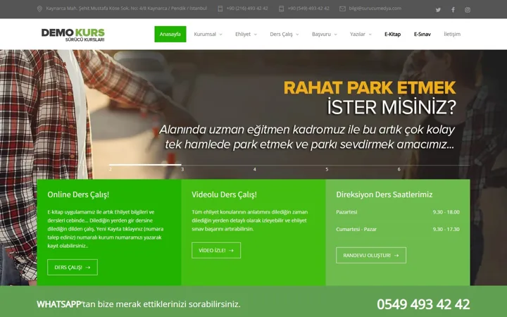 Pendik Sürücü Kursu web sitesi – ehliyet.org.tr
