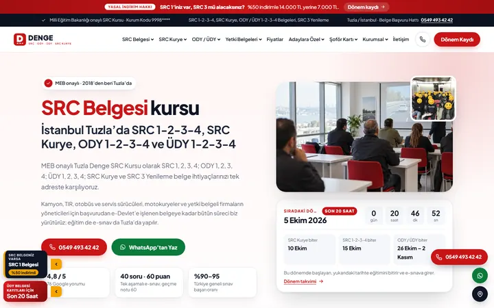 Denge SRC Kursu web sitesi – srcmerkezi.org