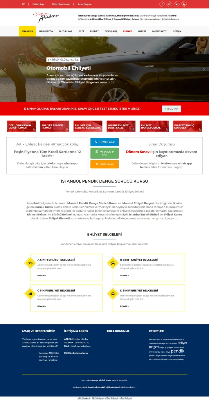Sürücü Kursu V2 – surucumerkezi.com.tr masaüstü görünüm